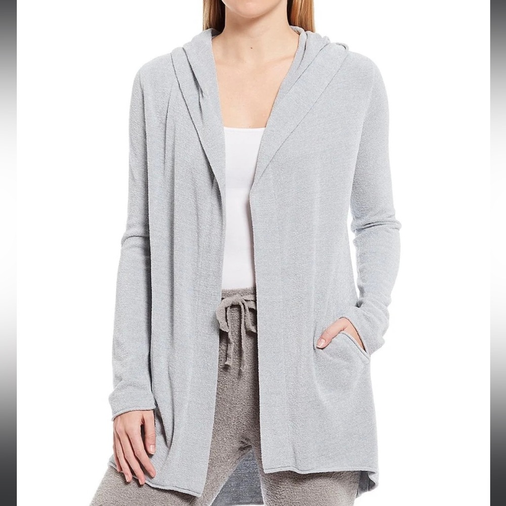 Barefoot Dreams - CozyChic Ultra Lite® Hooded Cardigan - S - Blue